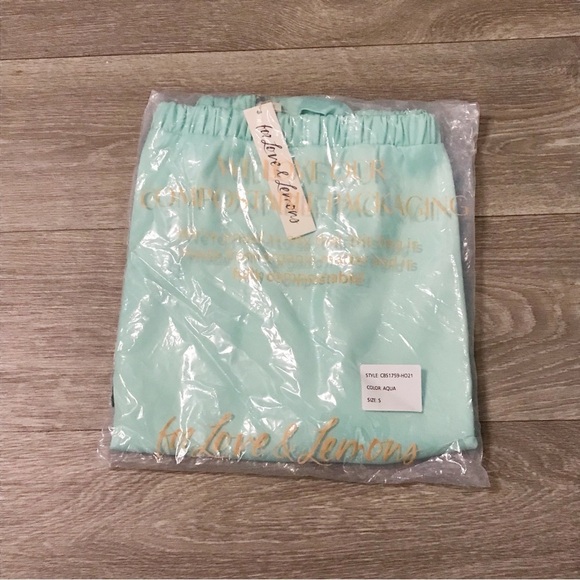 For Love & Lemons Marie Side Cut-out Mini Skirt in Aqua Blue sz S NIB - Picture 3 of 7